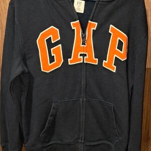 GAP Kids Hoodie in Black with Orange Logo